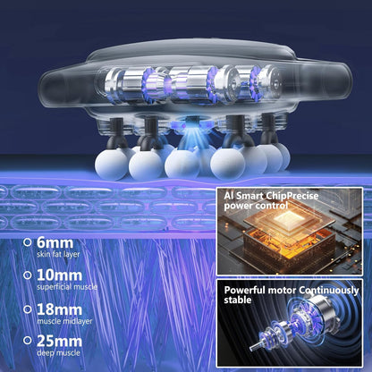 TheraWave Pro™ — 16-Head Deep Tissue Massage Gun